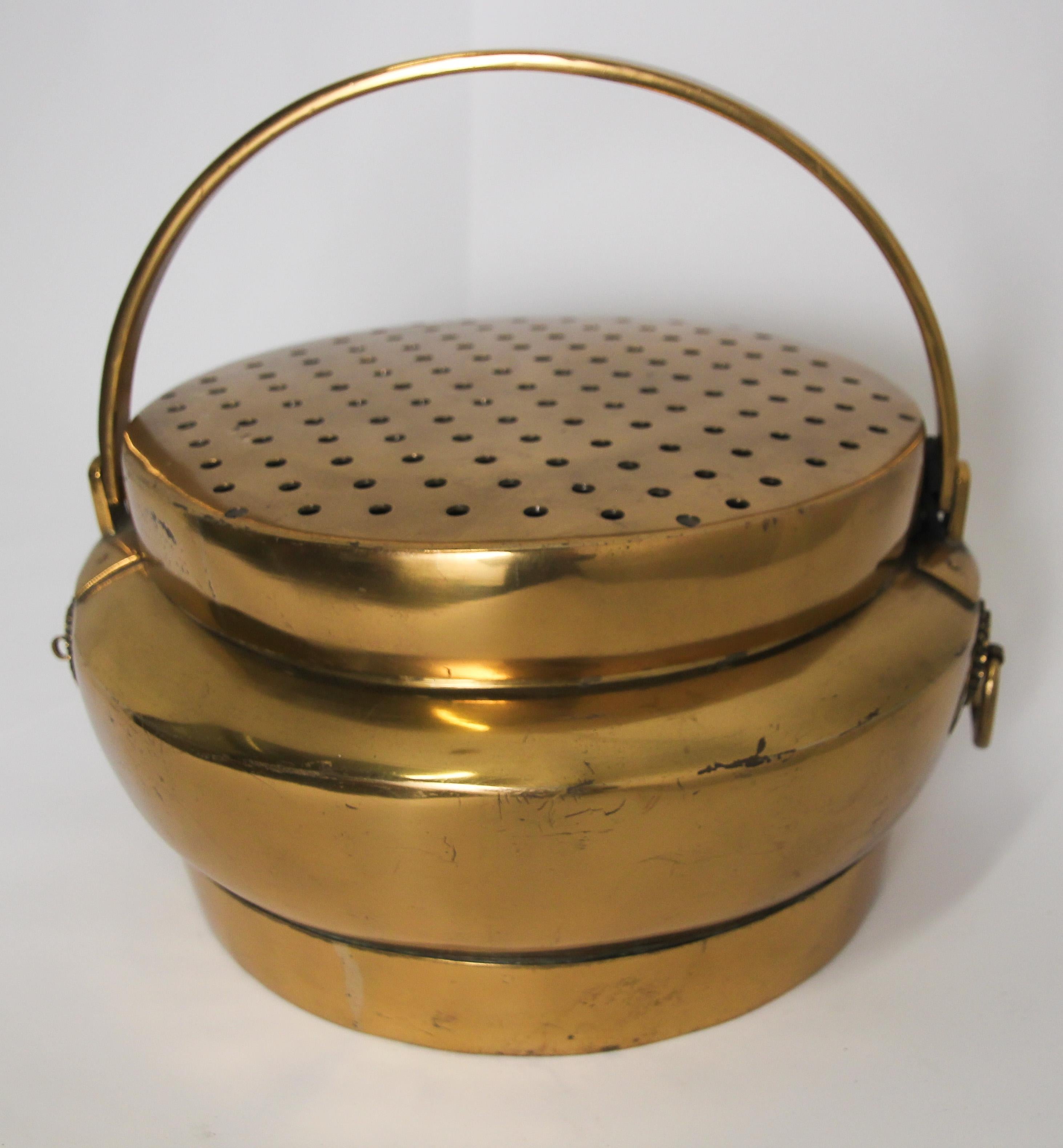 Antique Brass Chinese Brazier For Sale 9