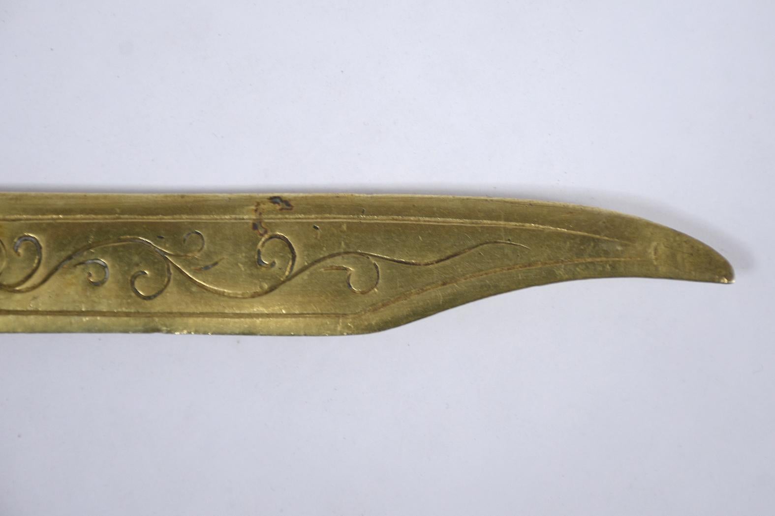 Hand-Crafted Brass Chinese Letter Opener