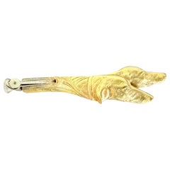 Antique Brass Cigar Cutter w/ Hounds