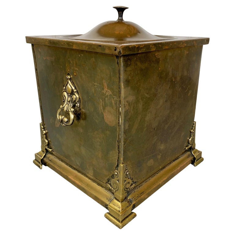 Antique Brass Coal Bucket For Sale at 1stDibs