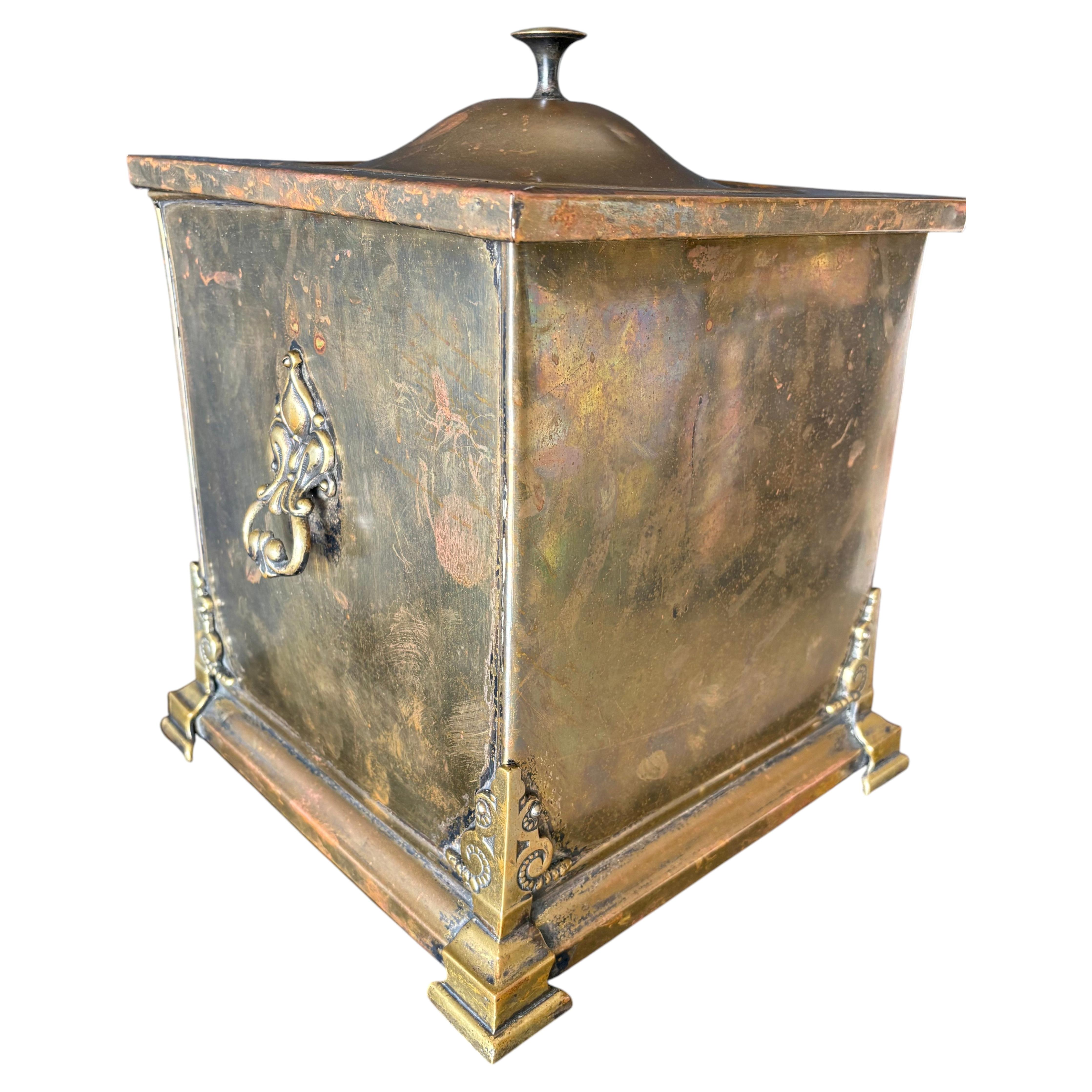 Antique Brass Coal Bucket