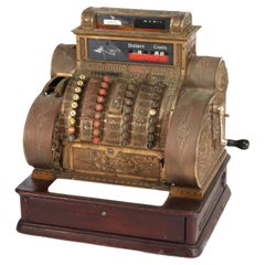 Antique Brass Country Store National Cash Register Model 442-E-L C1900