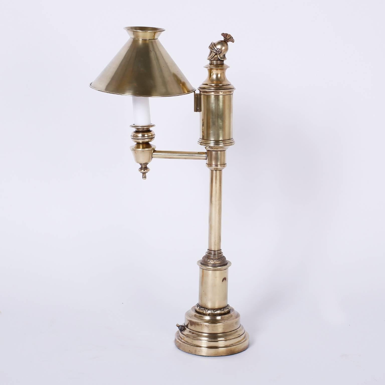 brushed brass desk lamp