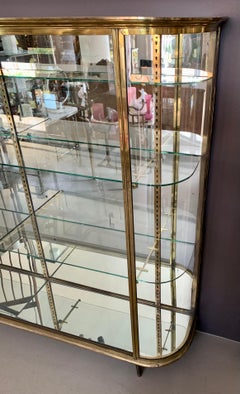 Antique Brass Display Cabinet - Vitrine