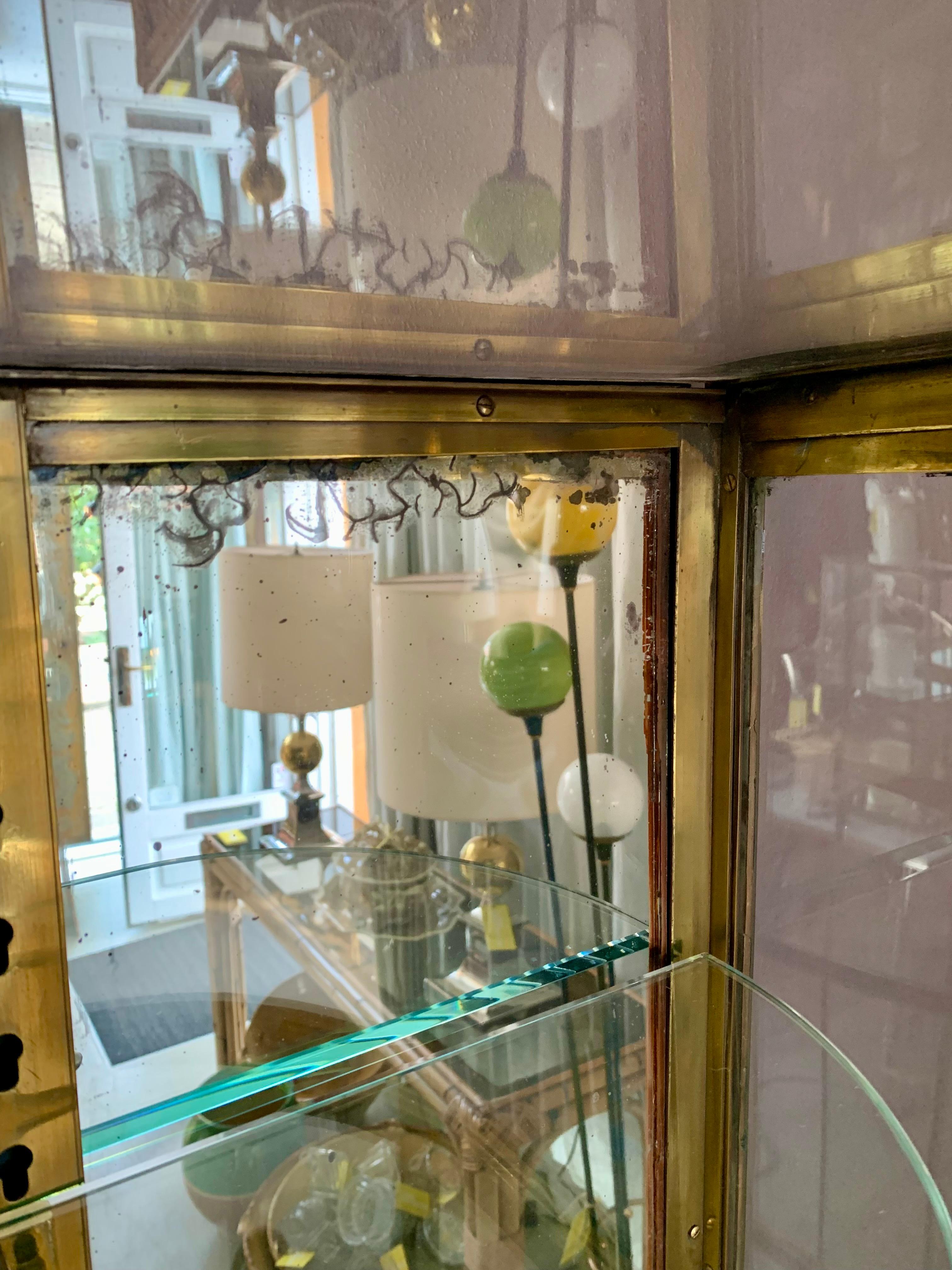 Vitrina de latón antiguo - Vitrine 14