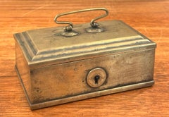 Antique Brass Document / Deed Box with Lock, Early 20th Century