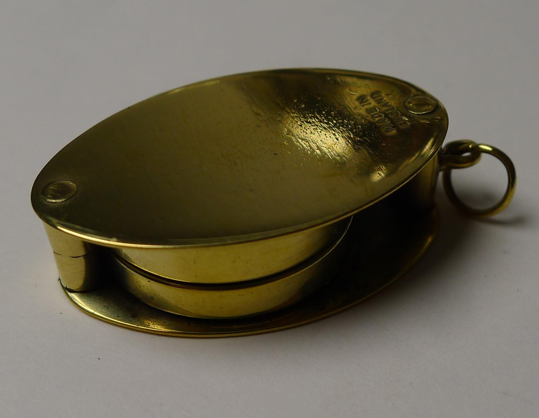 Early 20th Century Antique Brass Double Lens Magnifying Glass, c.1920