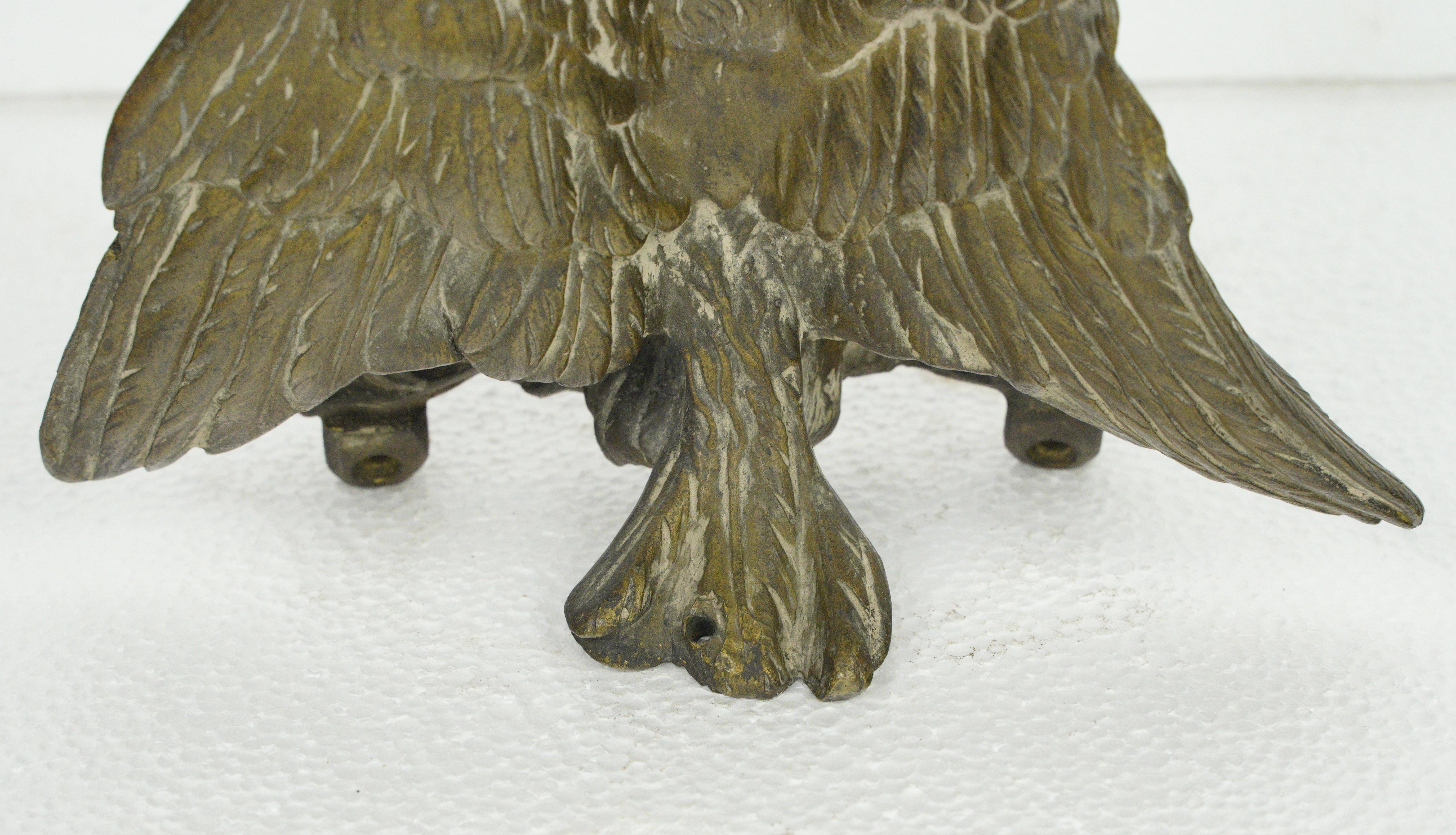 Antike Messing Eagle Wings Spread Möbel Guss im Angebot 4