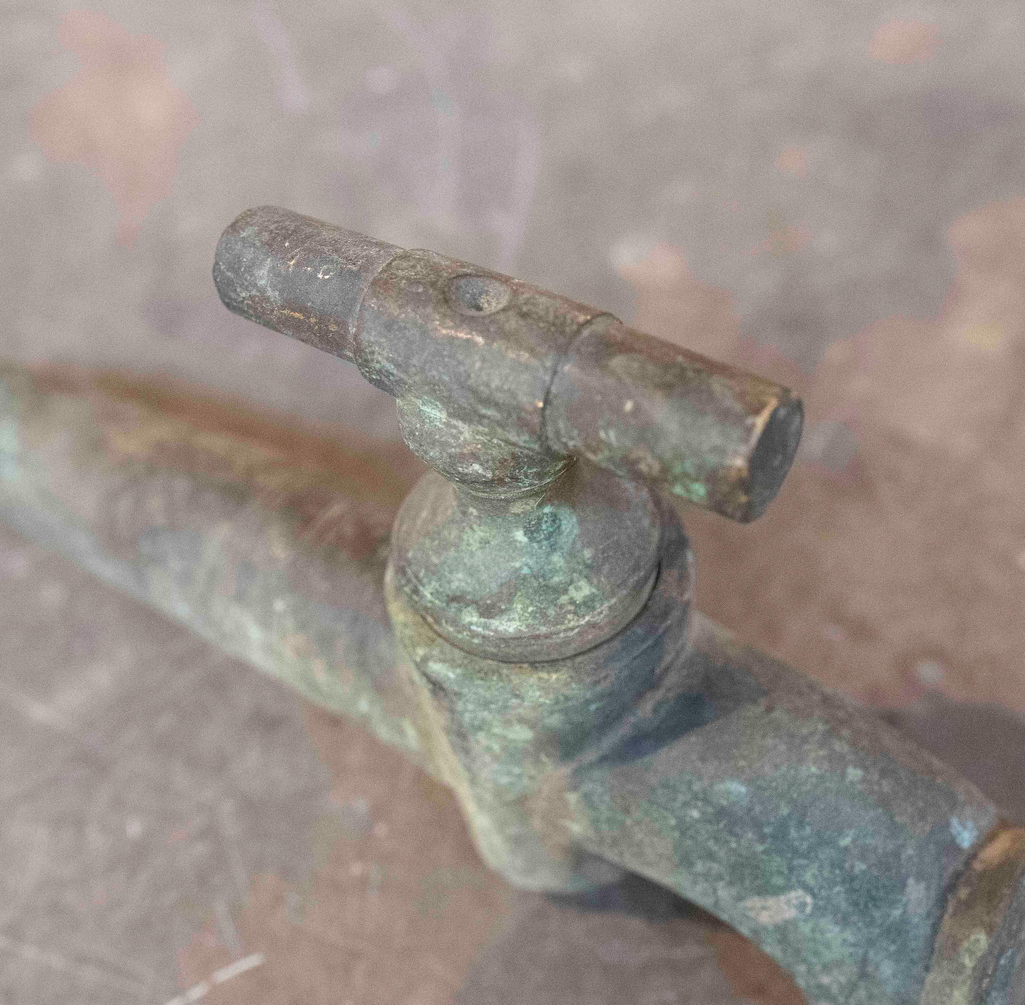 Robinet en laiton antique avec patine naturelle et buse spéciale en vente 1
