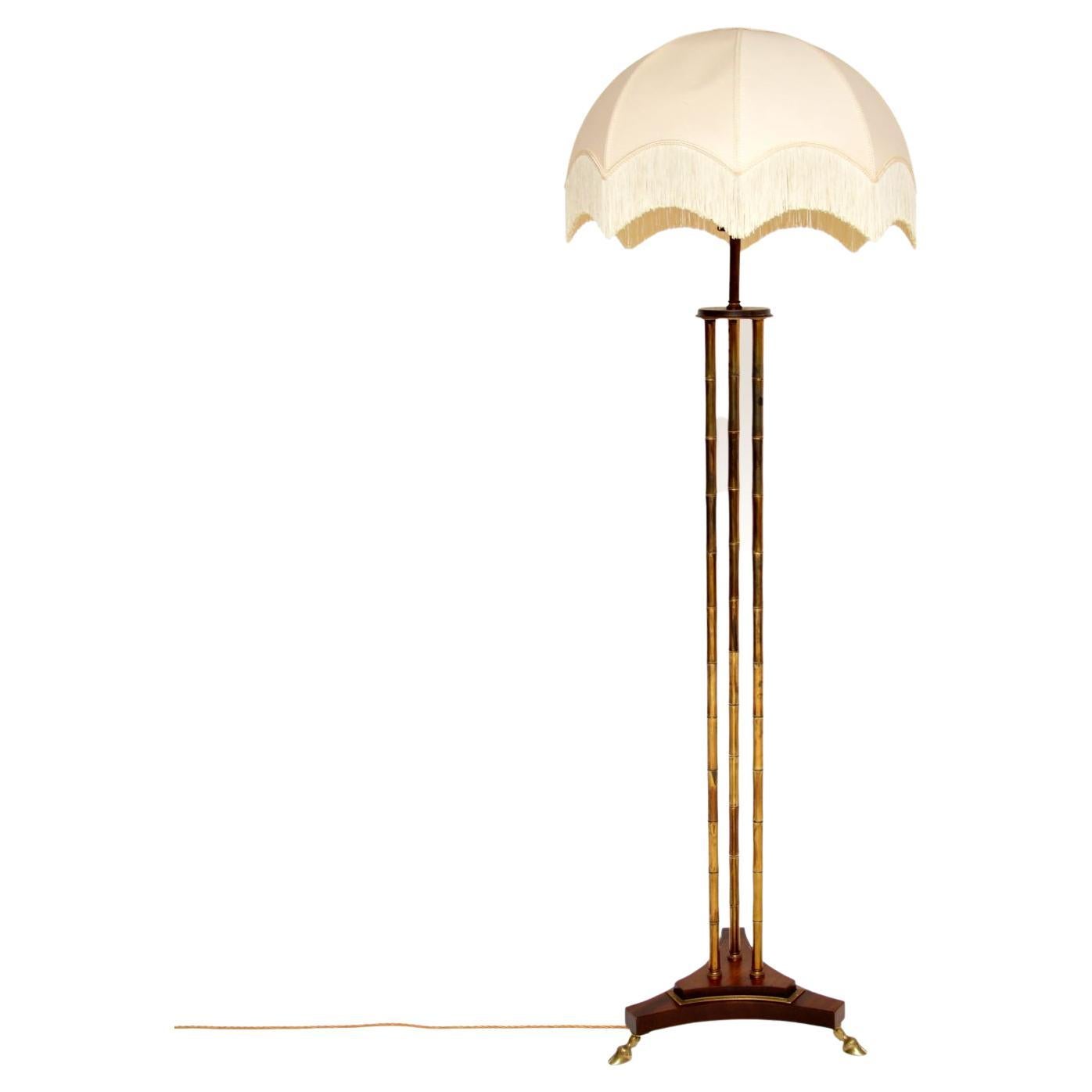Antique Brass Rise and Fall Floor Lamp Stand at 1stDibs