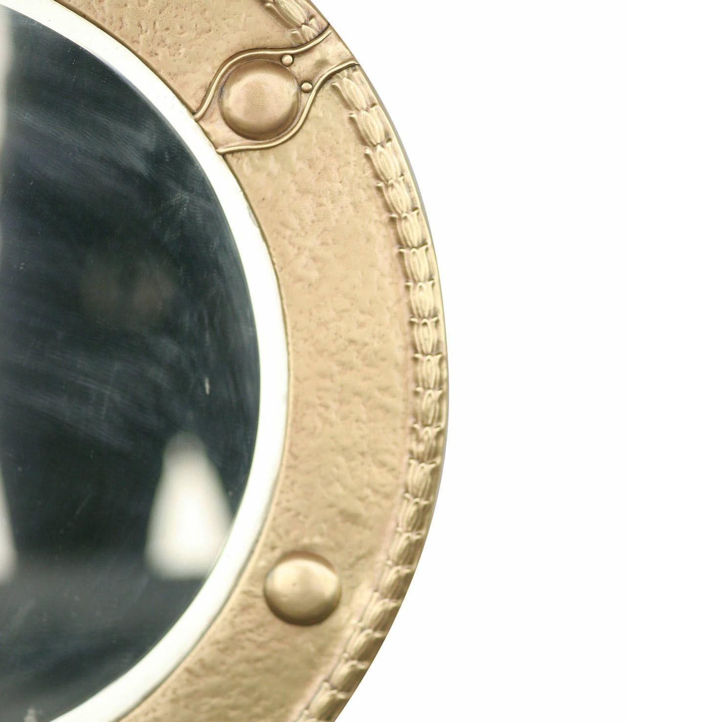 Américain Miroir mural rond fédéral ancien en laiton en vente