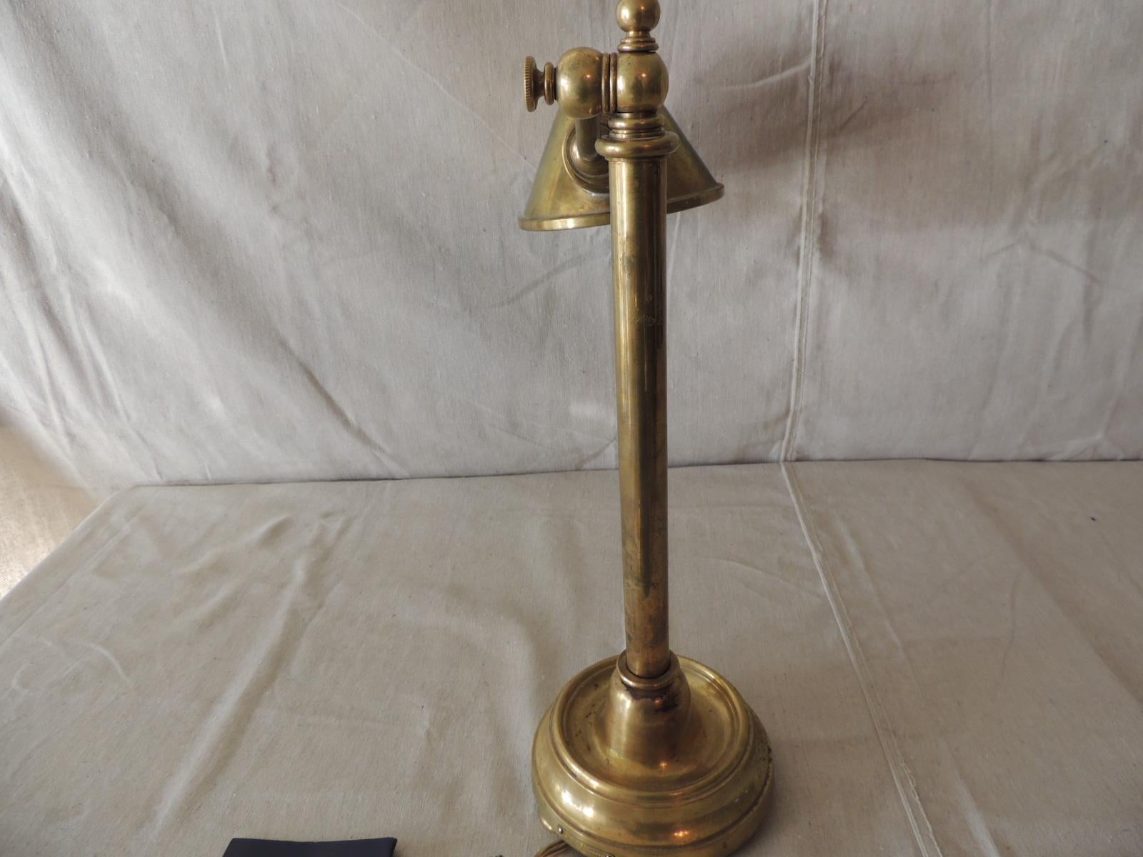 Country Antique Brass Finish Swing Arm Table Lamp by Ralph Lauren