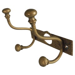 Antique Brass Finish Victorian Style Coat Hook Hanger
