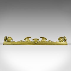 Antique Brass Fire Kerb, English, Victorian, Art Nouveau, Fireside Fender