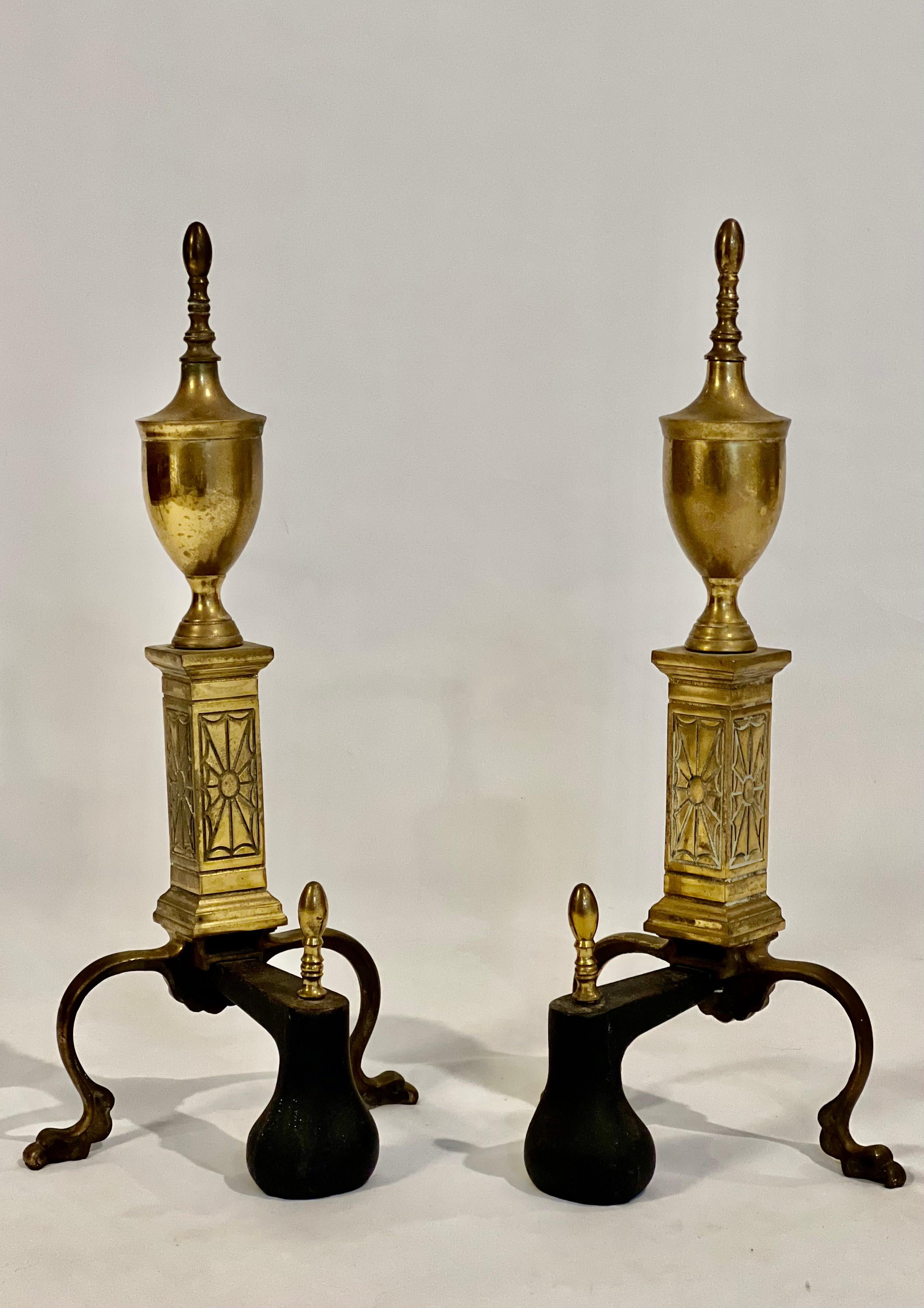 antique brass andirons prices
