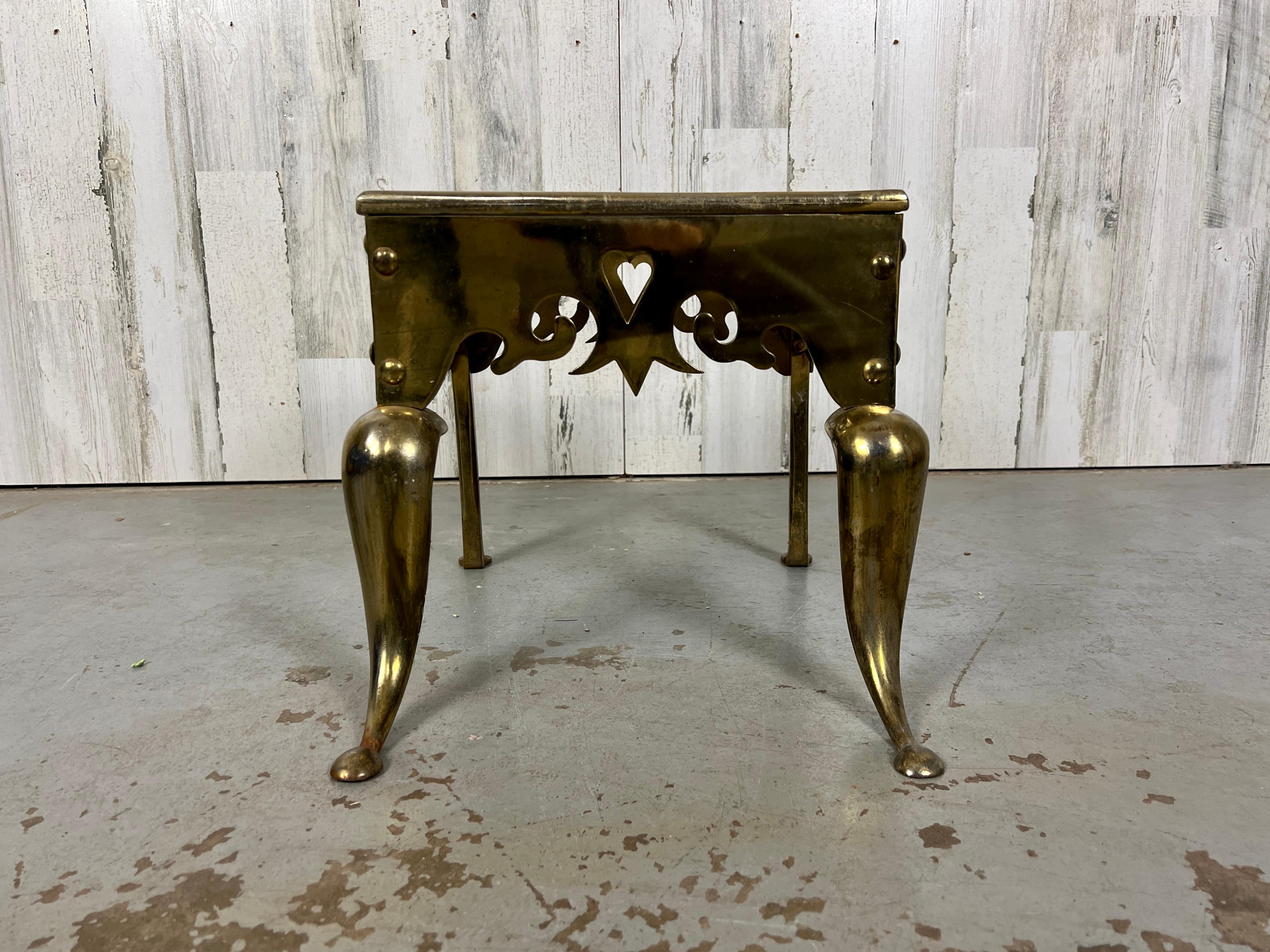 Antique Brass Fireplace Trivet / Footman For Sale 2