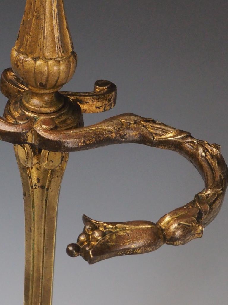 Antique Brass Fireside Tool Stand  Ornate Victorian Hearth Accessory For Sale 5