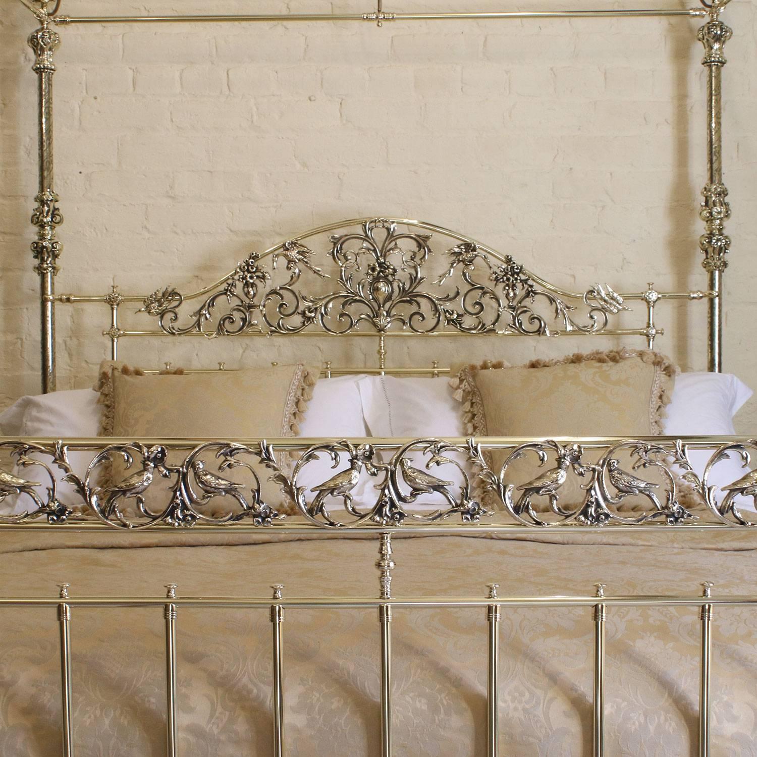 antique brass canopy bed