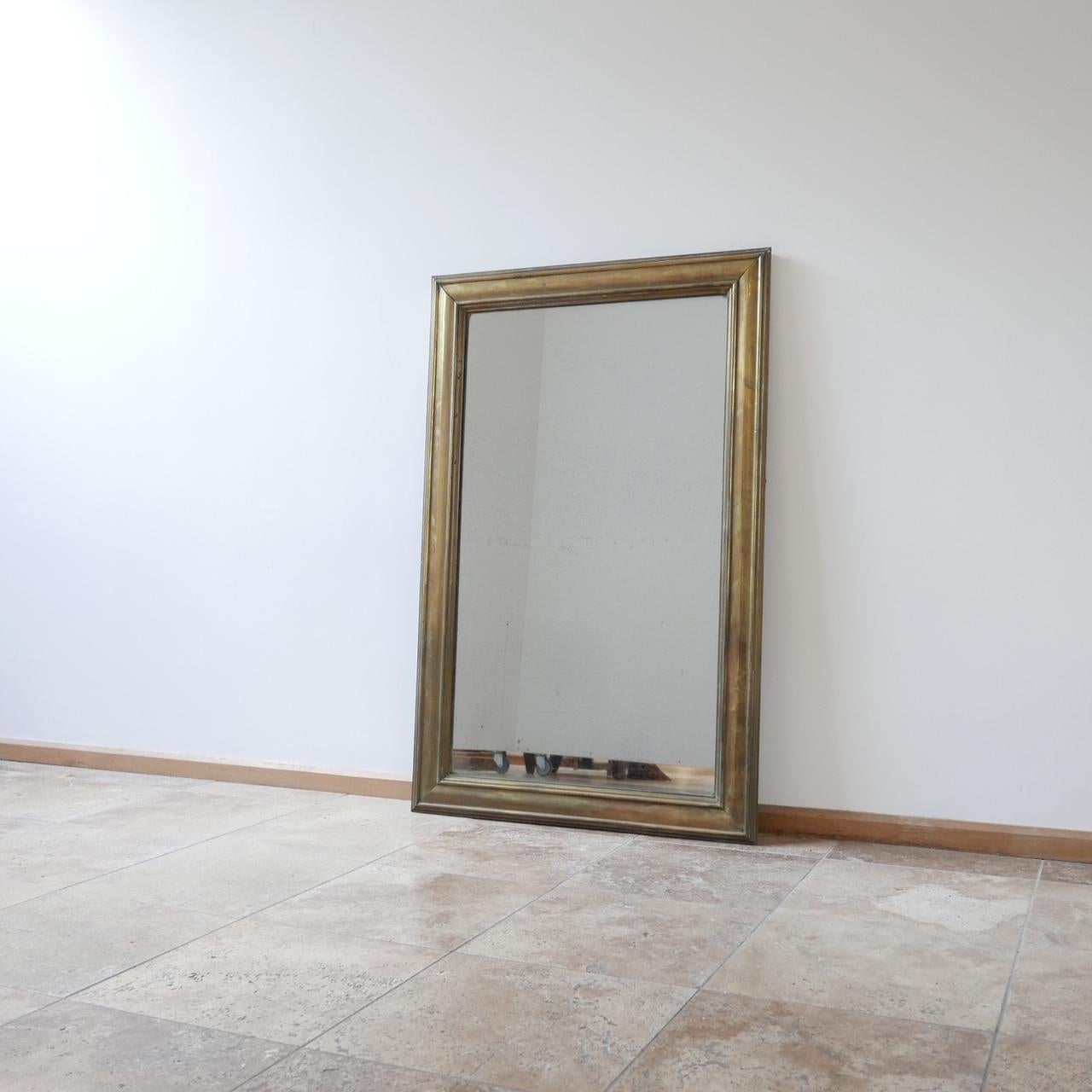 Antique Brass French Bistro Mirror 'No.3' 3