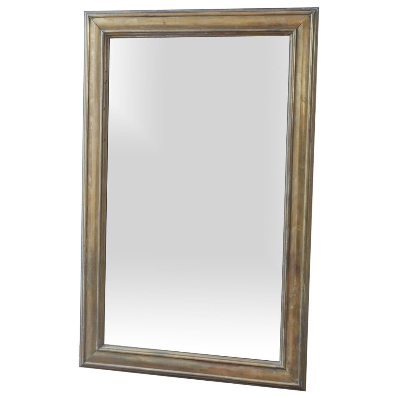 Antique Brass French Bistro Mirror 'No.3'