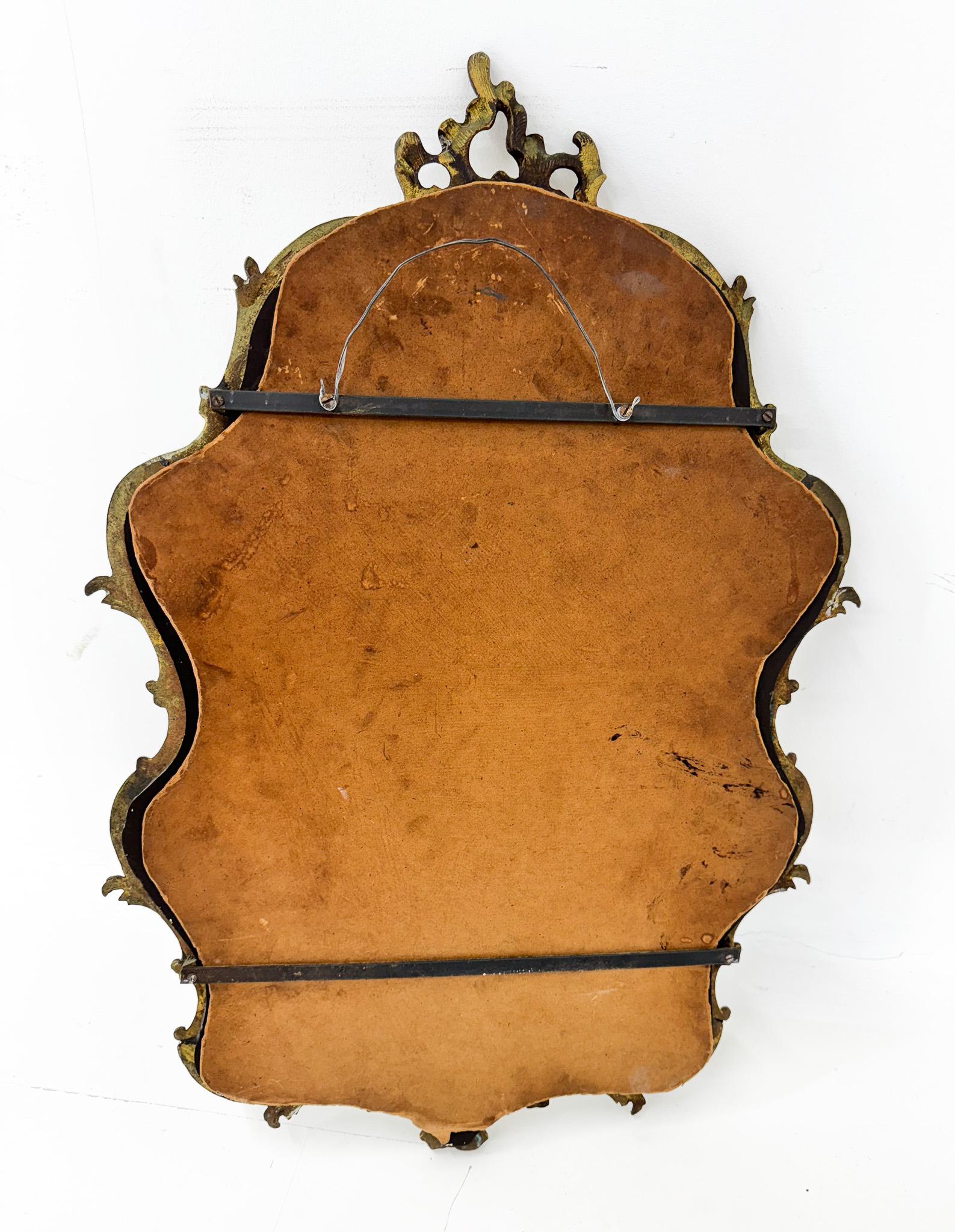 Antique Brass French Wall Mirror For Sale 6