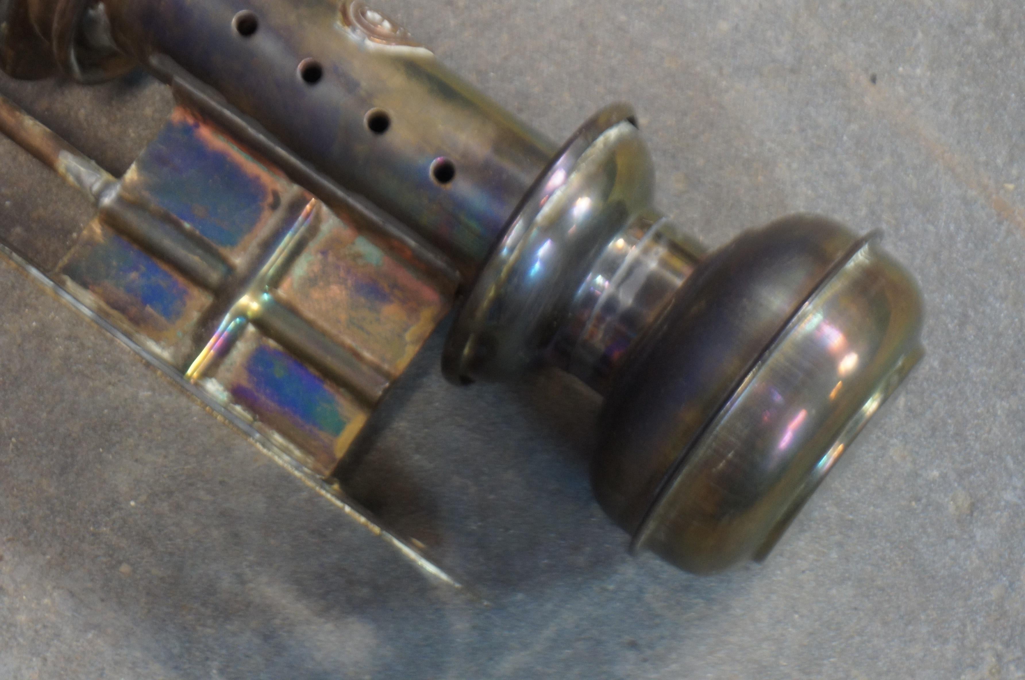19th Century Antique Brass Gnr Great Northern Railway Carriage Candle Lamp Sconce Lantern 14