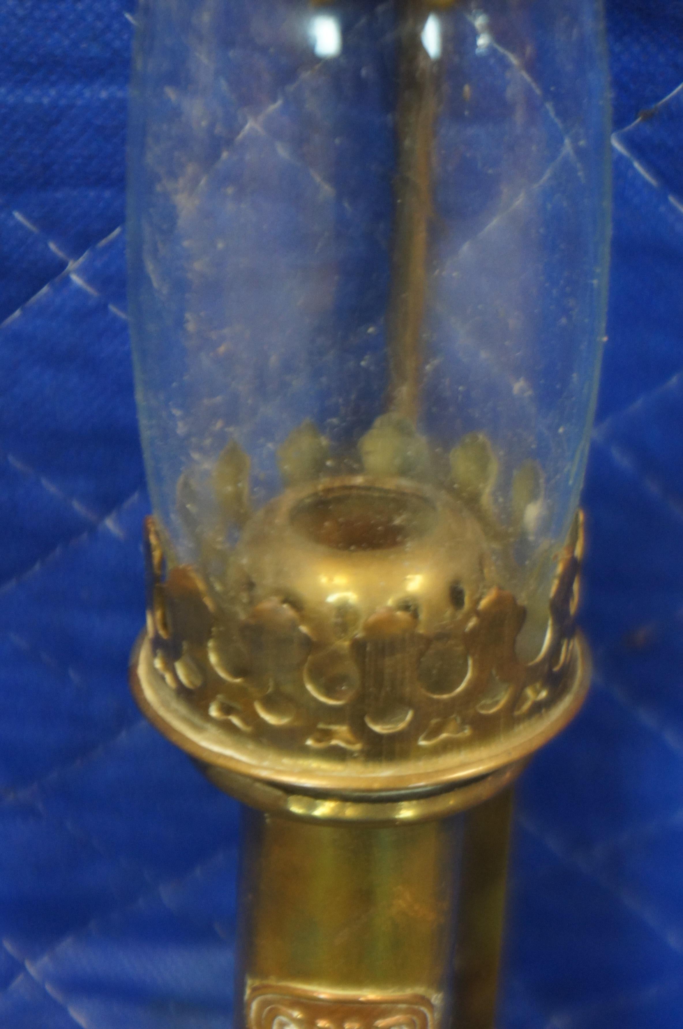 Antique Brass Gnr Great Northern Railway Carriage Candle Lamp Sconce Lantern 14