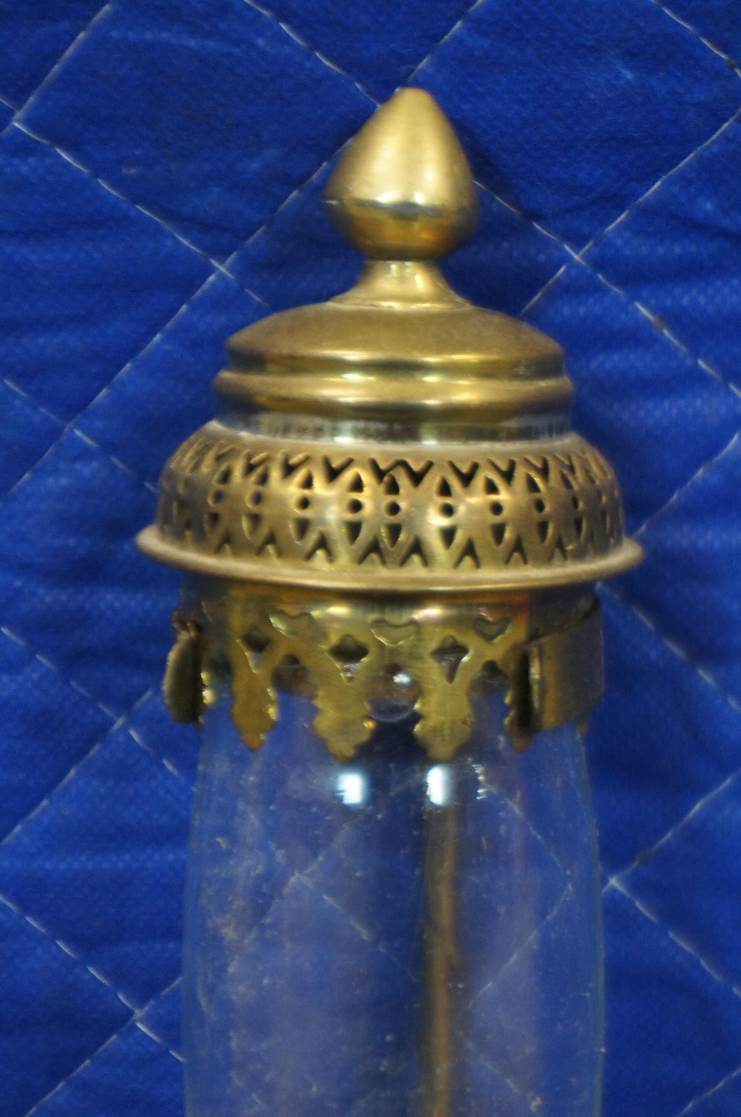Antique Brass Gnr Great Northern Railway Carriage Candle Lamp Sconce Lantern 14