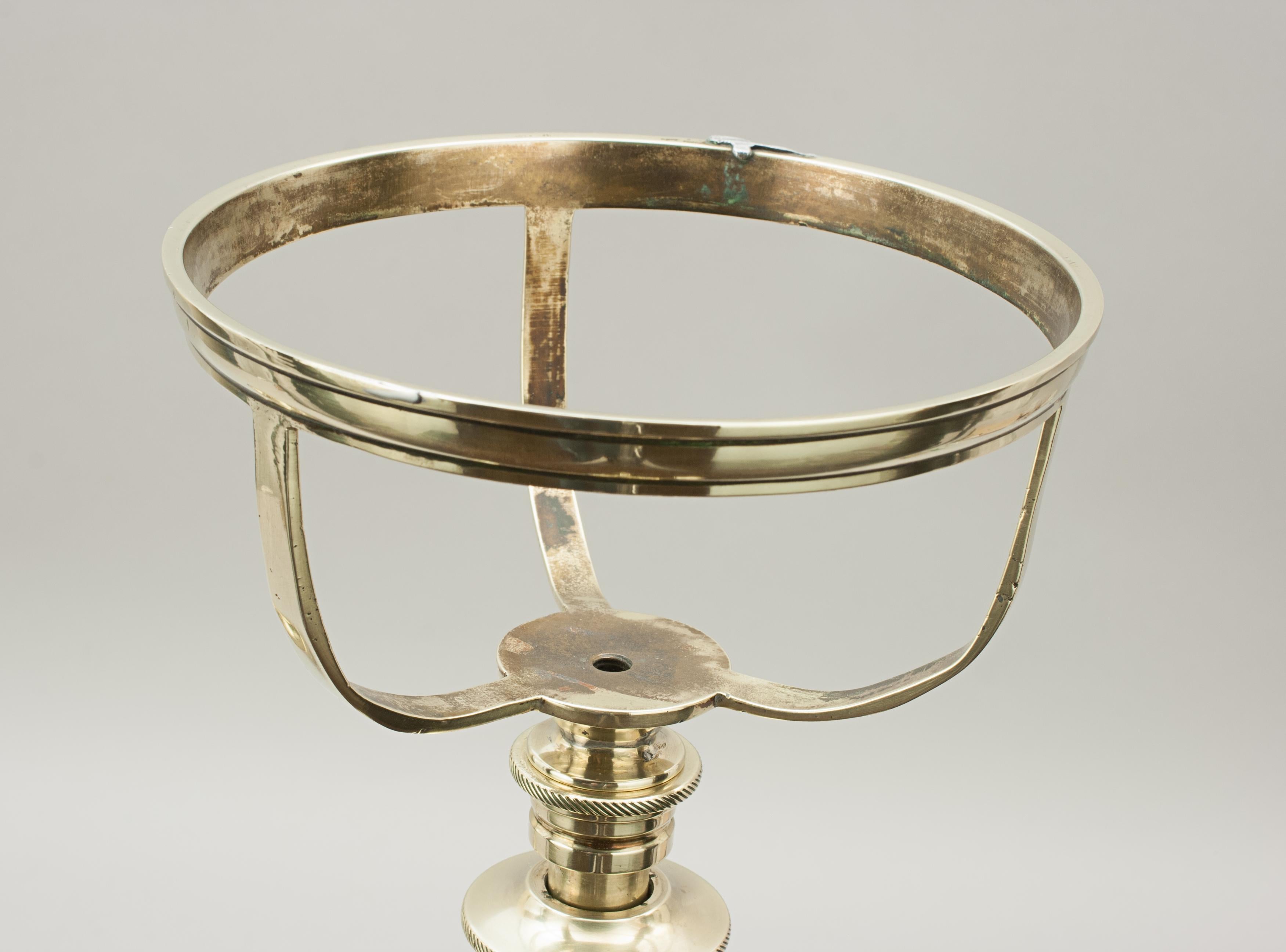 Antique Brass Golf Floor Standard Lamp For Sale 9