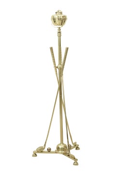 Antique Brass Golf Floor Standard Lamp