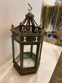 Antique Brass Gothic Revival Style Pendant