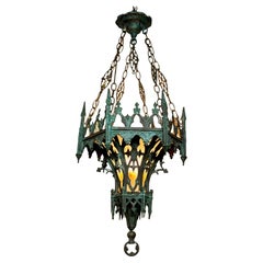 Antique Brass Gothic Style Hallway / Entryway Lantern