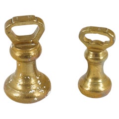 Antique Brass Grocery Balance Bell Weights, Victorian, Scotland, 1880