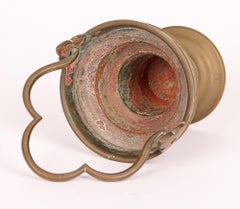 Antique Brass Handled Aspersory Holy Water Container