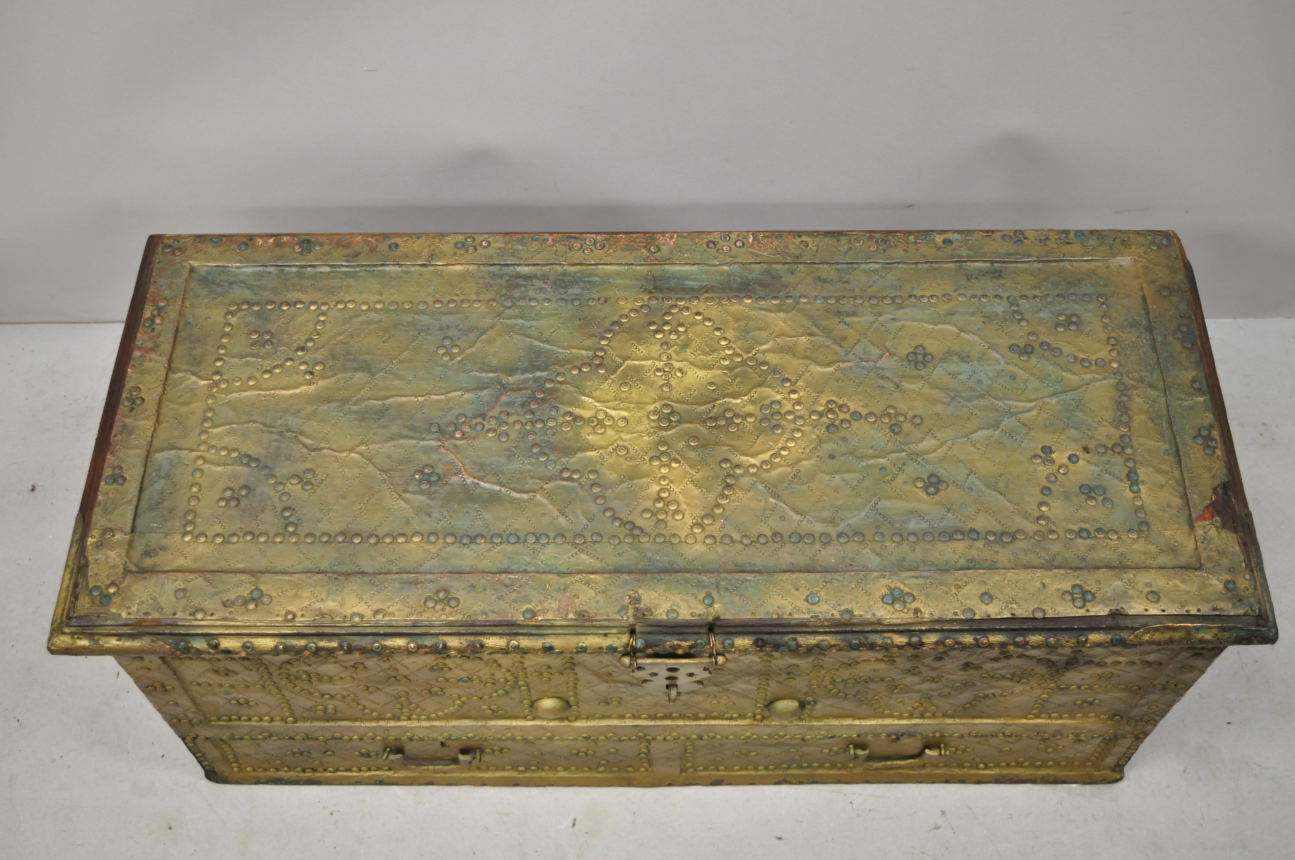 antique brass chest