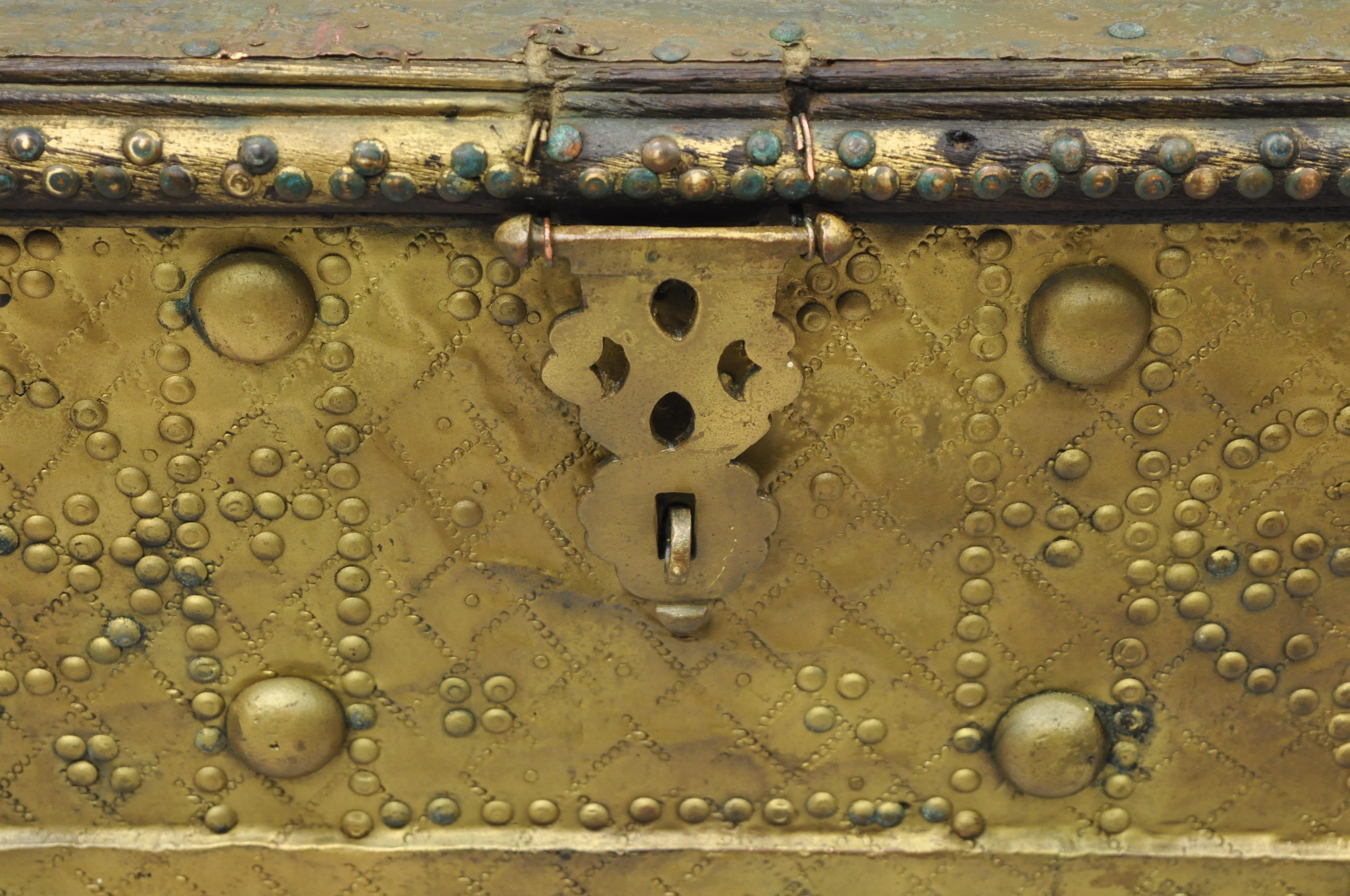 antique brass trunk