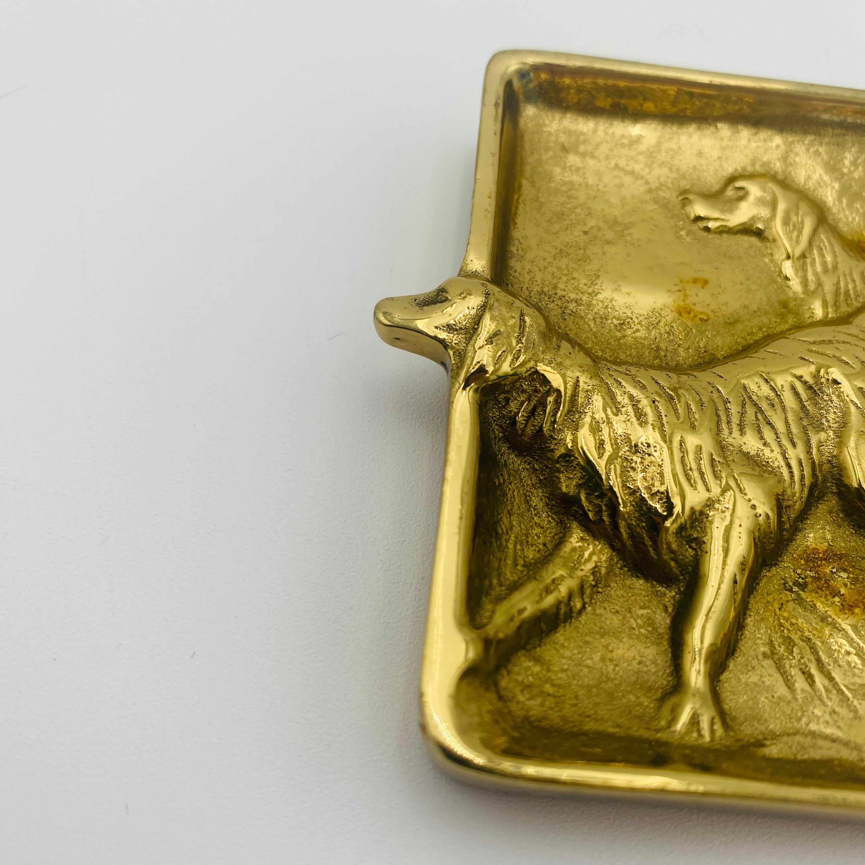 Cenicero antiguo de latón para perro Setter irlandés de Virginia Metalcrafters, años 20 en venta 1
