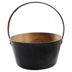 Poêle à confiture en laiton antique. Anglais 19ème siècle