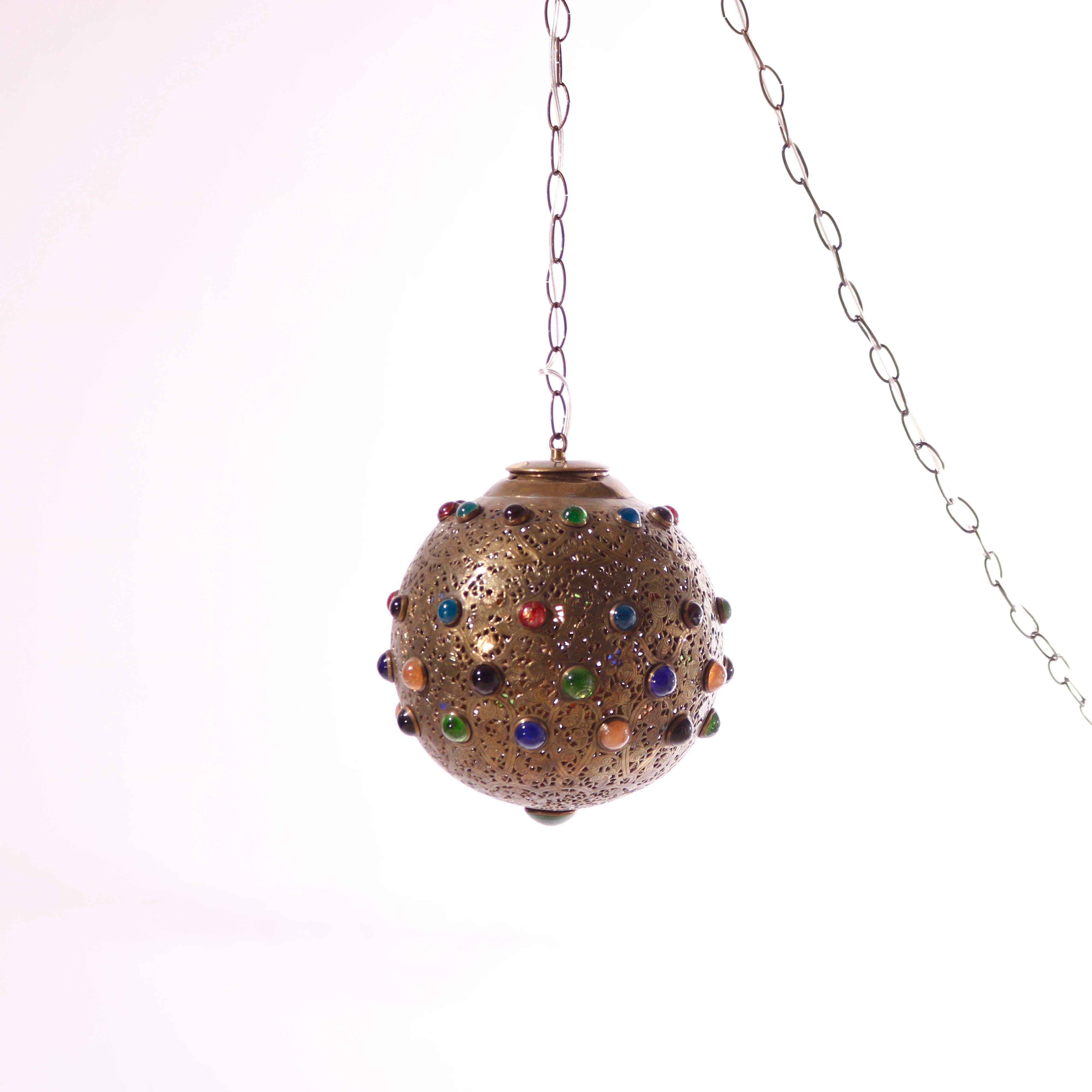 Vintage hanging shop globe lamp