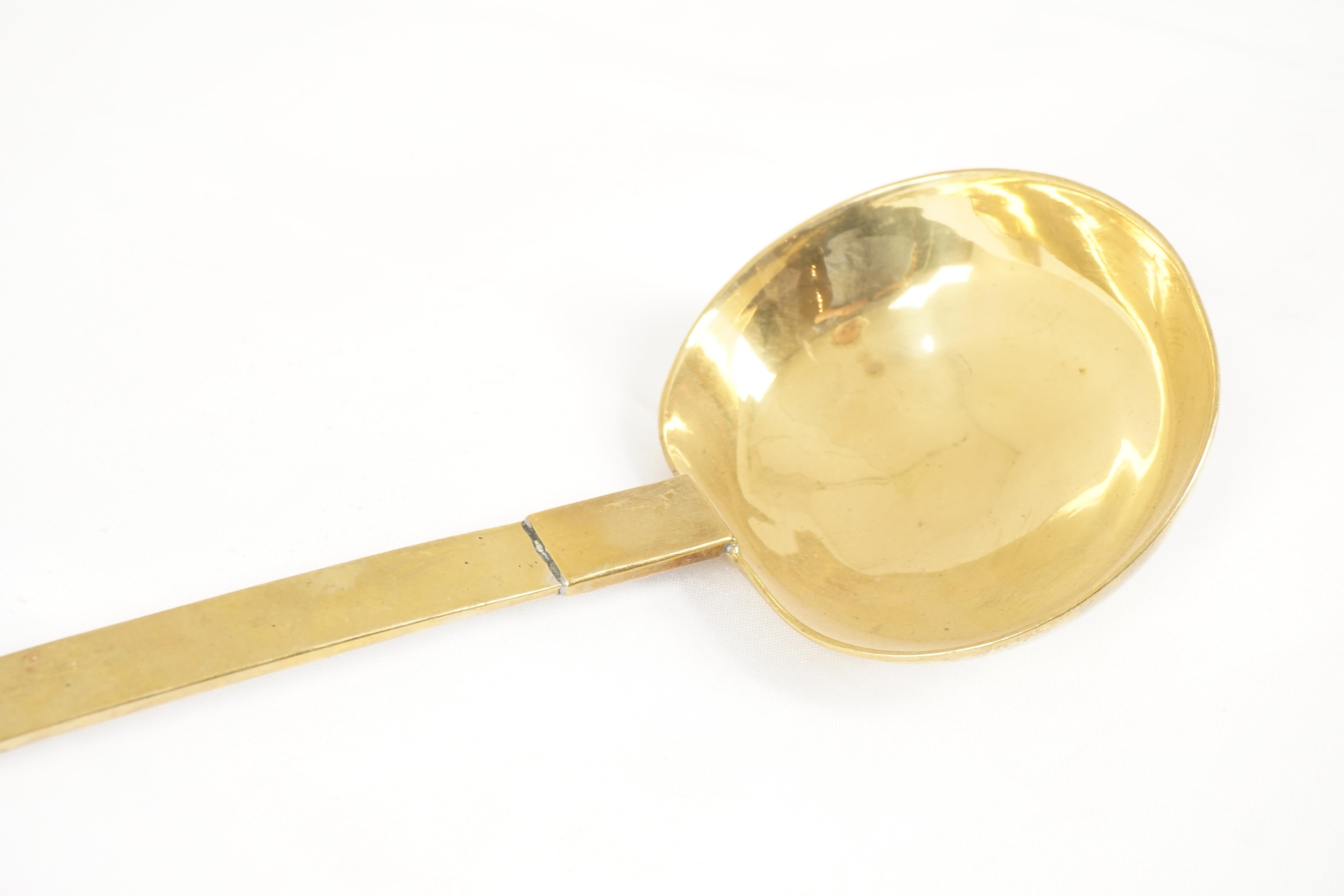 Late 19th Century Antique Brass Ladle, Victorian, Country House Kitchen, Scotland, 1880