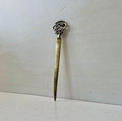 Antique Brass Letter Opener with Celtic Cifer - Symbolism