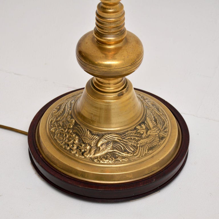 Antique Brass Floor Lamp In Good Condition For Sale In London, GB