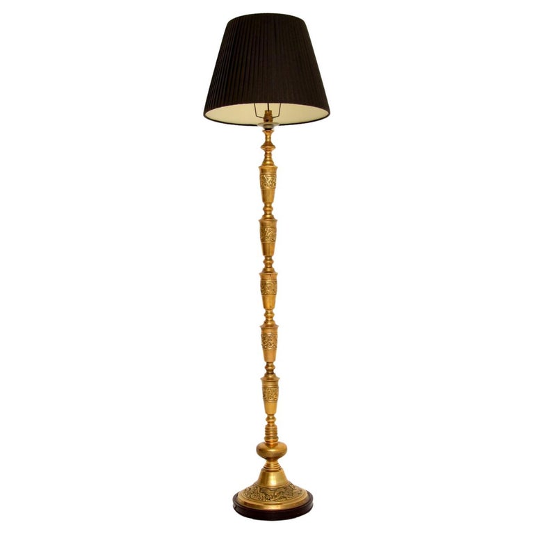 Antique Brass Floor Lamp For Sale