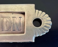 Antique Brass Mail Box Slot Cover, c. 1930's