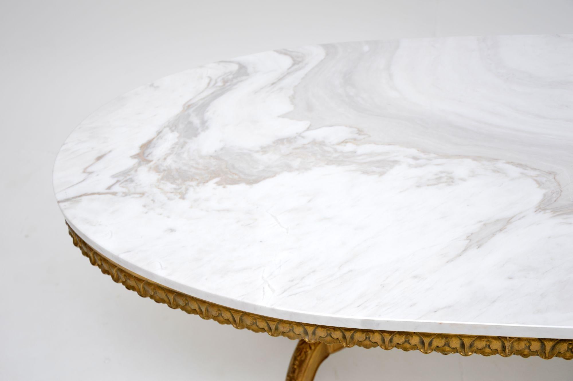 antique brass and marble coffee table