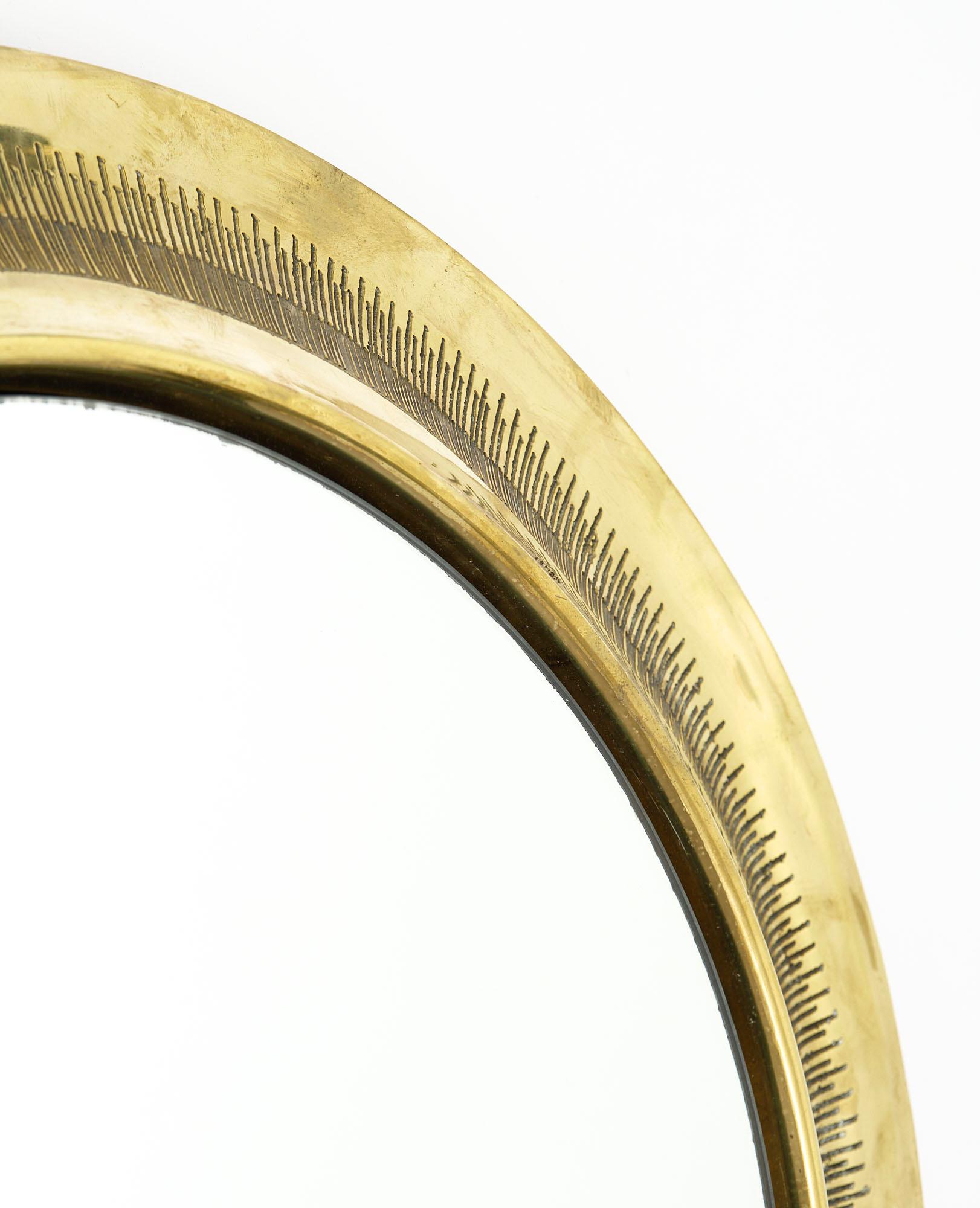 Original antique pressed brass furniture mount mirror cartouche emblem B1 