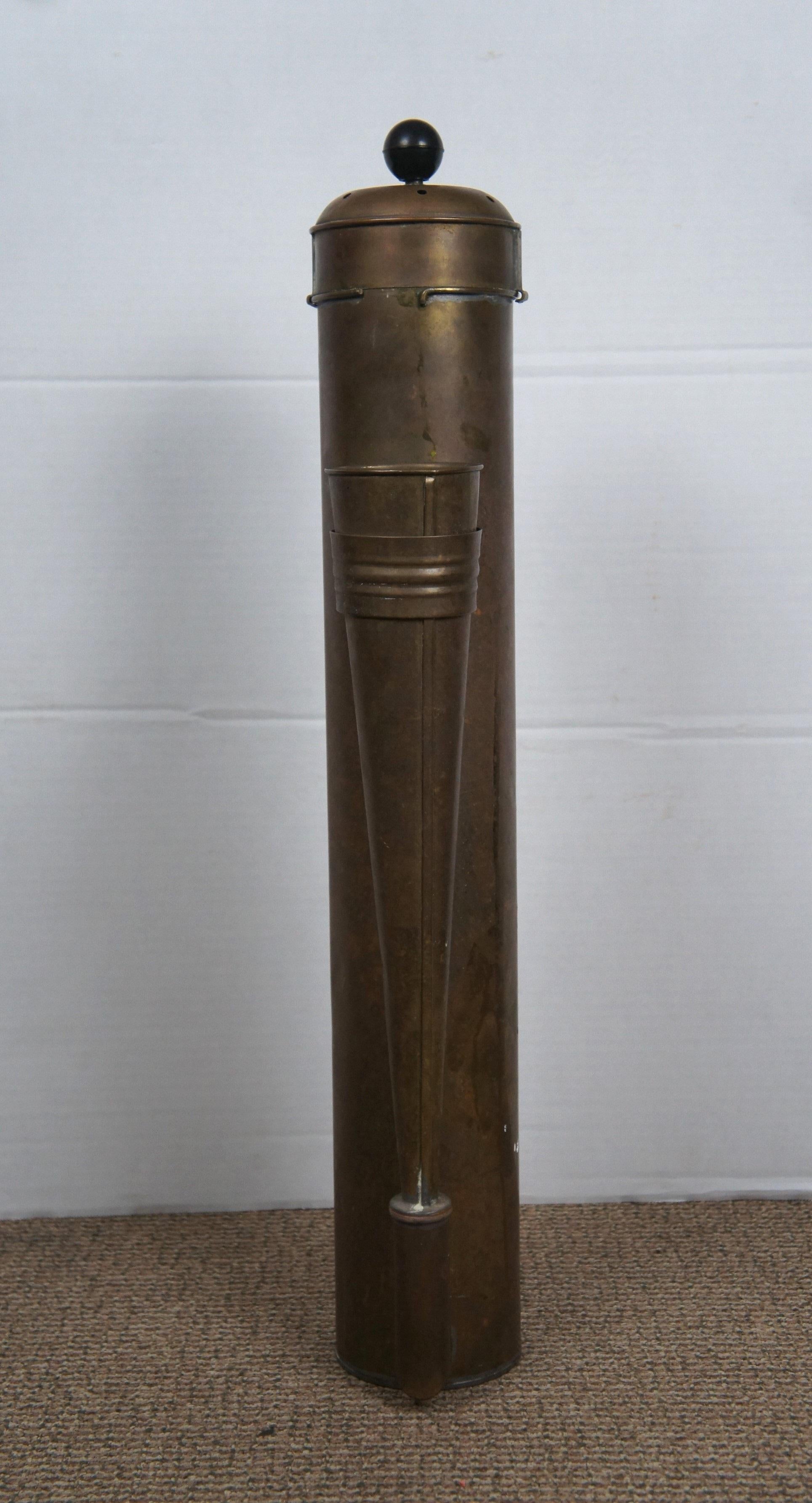 19th Century Antique Brass Nautical Maritime Plunger Operated Yacht Boat  Fog Horn 27