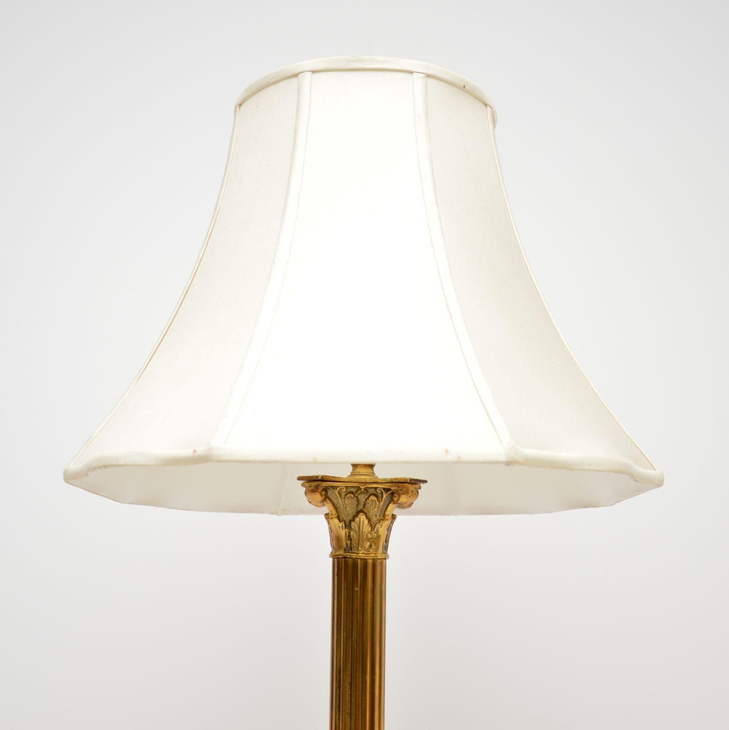 Antique Brass Neoclassical Floor Lamp In Good Condition In London, GB