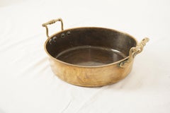 Antique Brass Pan, Victorian Double Handled Pan, Scotland 1880, H1075
