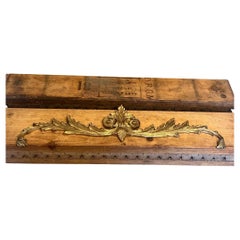 Antique Brass Pediment Center Mount Garlands Cabinet Frame Mount